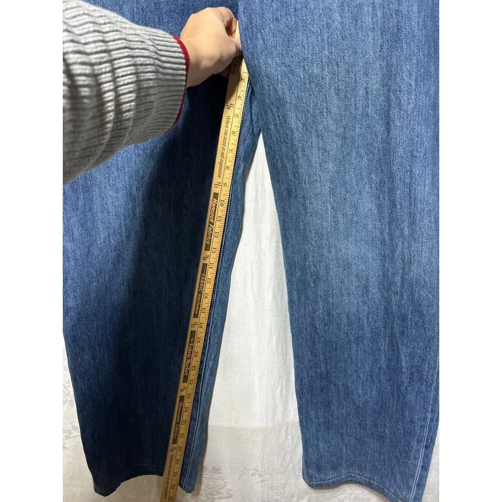 Lands End Jeans 50/T Blue Denim Square Rigger 50X30 100% Cotton